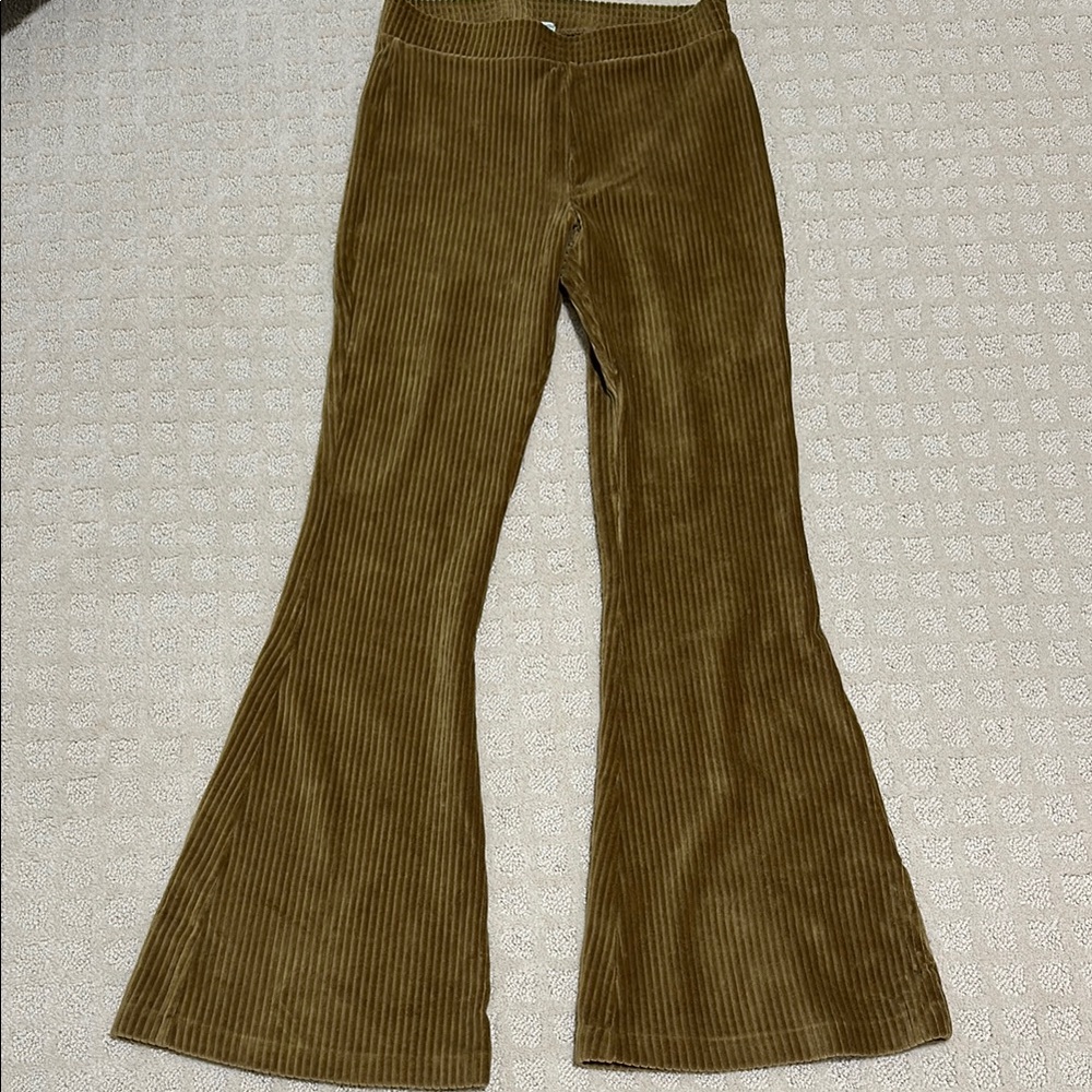 Aerie Brown Corduroy Flare Pants